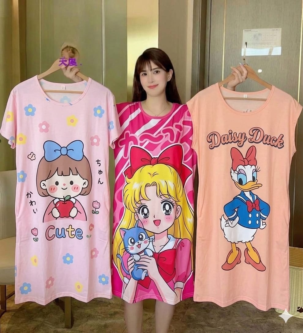 Korean Nighty free size upto 2XL